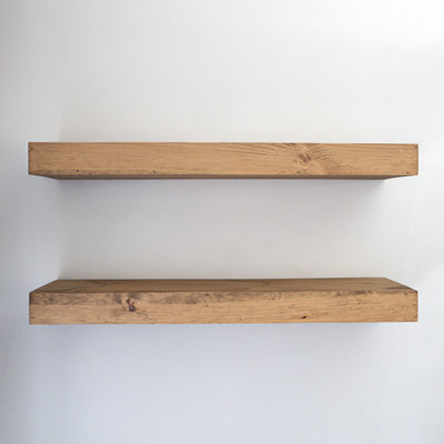 Millwood Pines Pippi Modern Floating Shelves 3 Inches Thick & Reviews ...