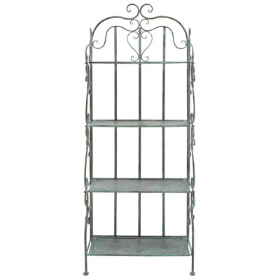 Angellyn Metal Weather Resistant Patio Shelving