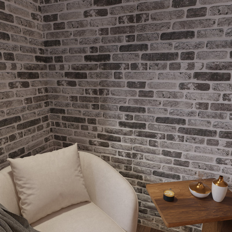 Ahaana 3D Faux Brick Wall Panels – 9-Pack Lightweight Styrofoam Tiles, 100x50cm, Tool-Free DIY Installation for Indoor & Outdoor Feature Walls