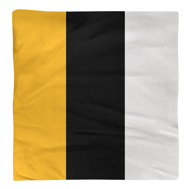 Serviette pittsburgh, Pittsburgh doré / noir / blanc, 22 po x 22 po, Polyester