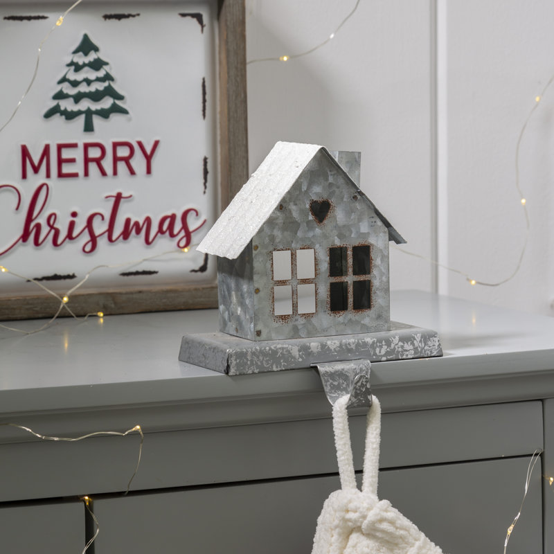 Galvanized House Stocking Holder