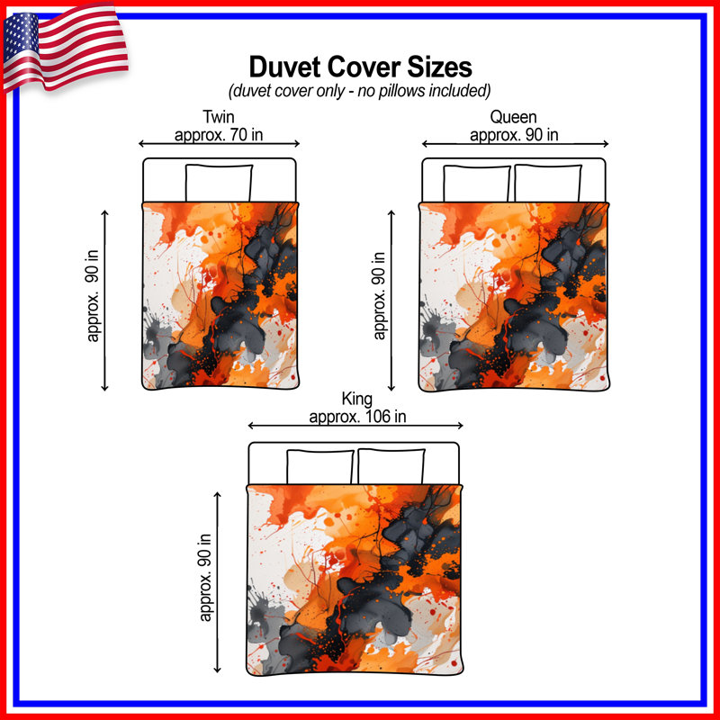 Housse de couette Abstract Art Bedding Art Contemporary, Lit simple