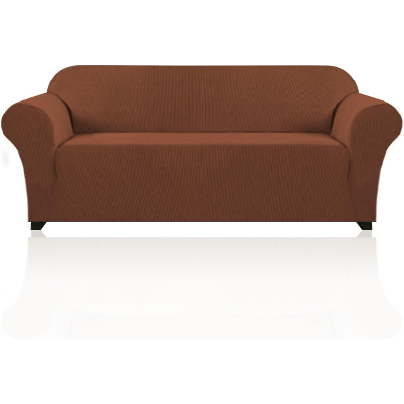 Sofa Slipcover, Brown Fabric, 2" H x 14" W x 11" D