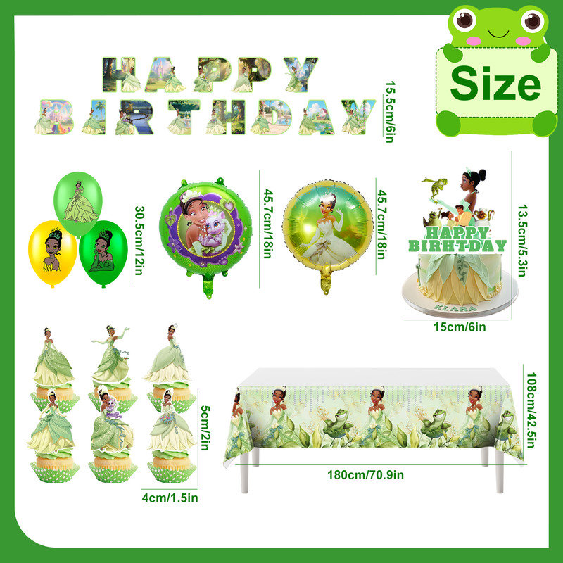 29Pcs The Princess and the Frog Birthday Party Supplies