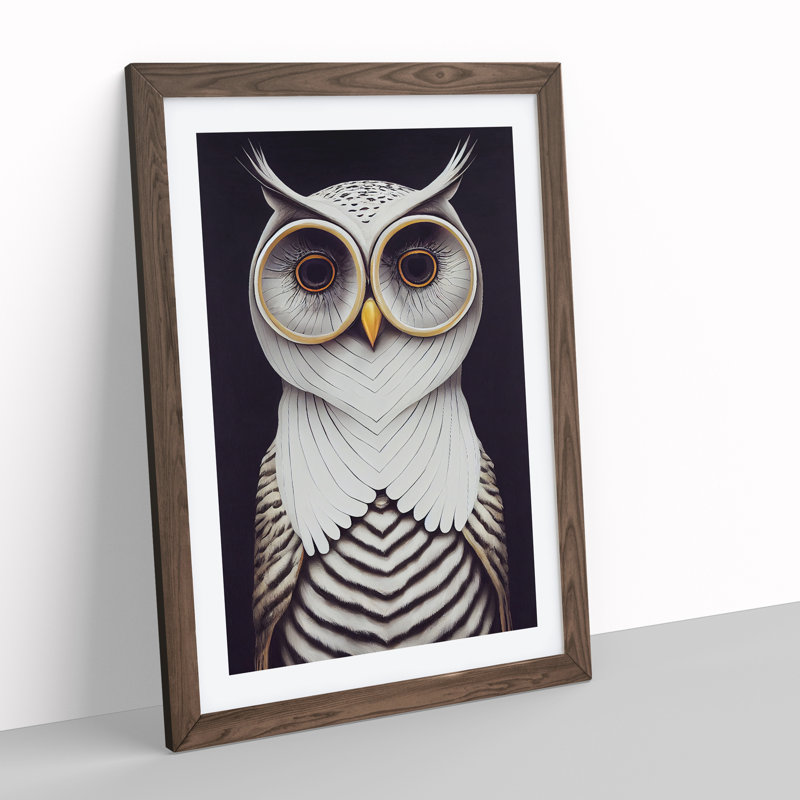 A Superb Owl - Framed Print, 34cm H x 25cm W, Brown