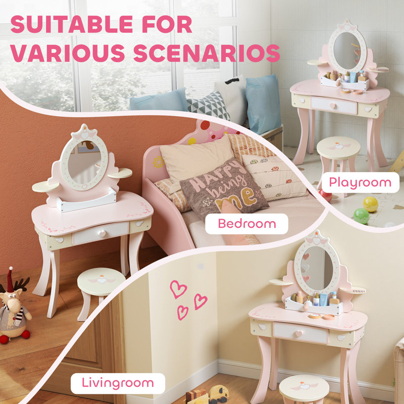 Kids Vanity Set with Mirror