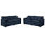 Ensemble de causeuse surdimensionnée moderne en chenille 2 pièces Elara-122514873