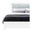 Lit simple blanc avec lumière DEL, aspect acrylique moderne, espace pour la tête confortable, 40,03 po P, l 81,29, l 54,83 H, qualités, zone coussinée,