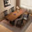 Retro solid wood rectangular creative dining table-617661967