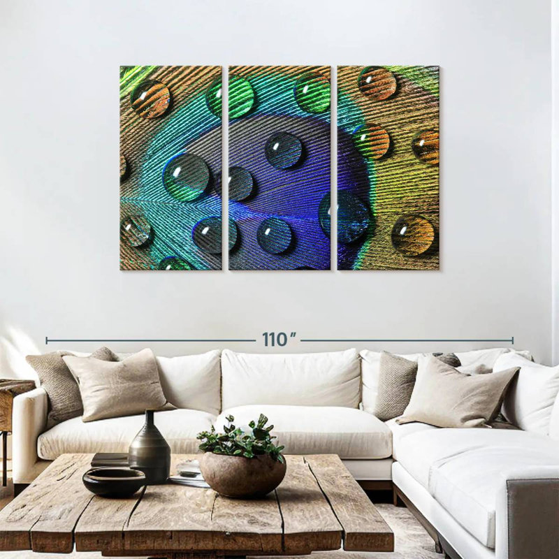 Kerner Peacock Feather Dews, 48" H x 74" W