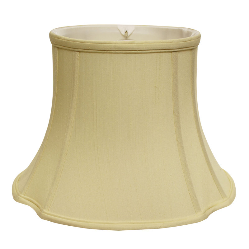Abat-jour cloche en soie 12,5 "(araignée), Blanc antique, H 12,5 po x l 19 po x P 19 po