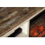 Dazya Unfinished TV Stand for TVs up to 60" with Fireplace Included