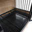 Dean Dog Crate Furniture with Two Rooms, Divider, and Removable Tray