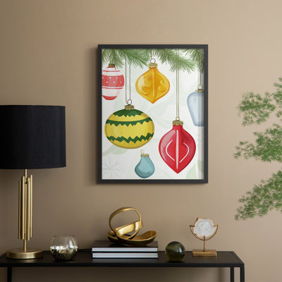«Christmas Holiday Art CVII», reproduction encadrée - bois massif