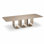 Louise 102.5" Rectangular Dining Table Metallic Champagne Color