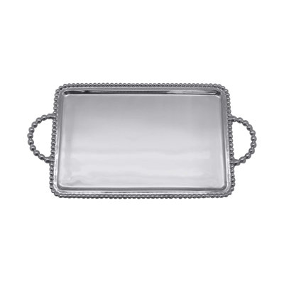 Beaded Metal Decorative Tray
