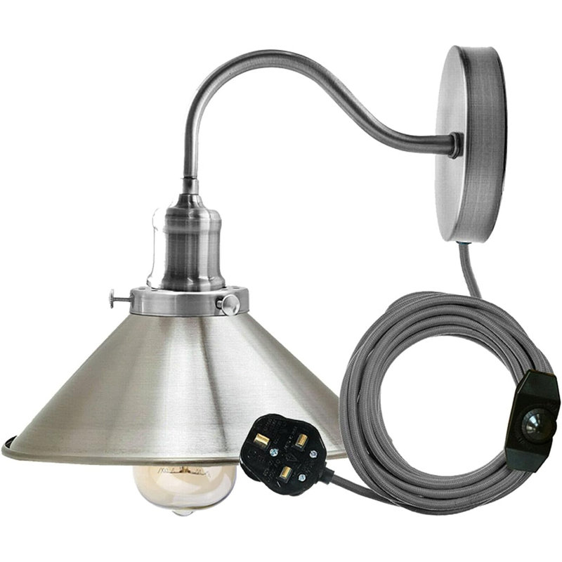 Armed Sconce, Satin Nickel