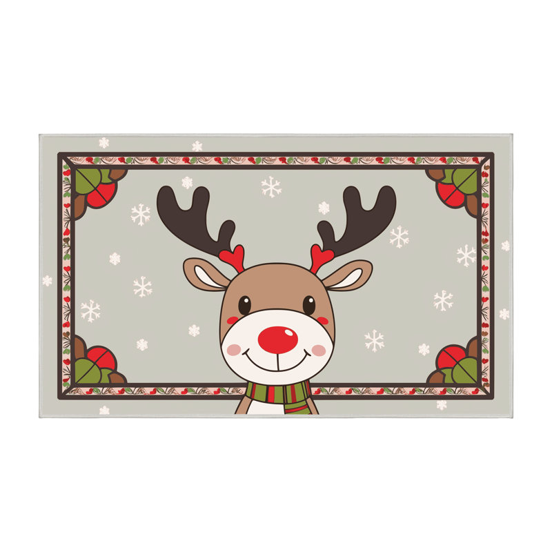 Tapis vacances de Noël The Holiday Aisle®, Rectangulaire 2 pi x 3 pi