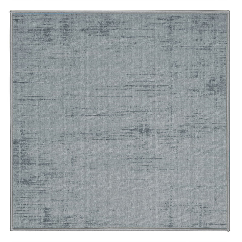 Machine Washable Abstract Gray Area Rug, Square 5'