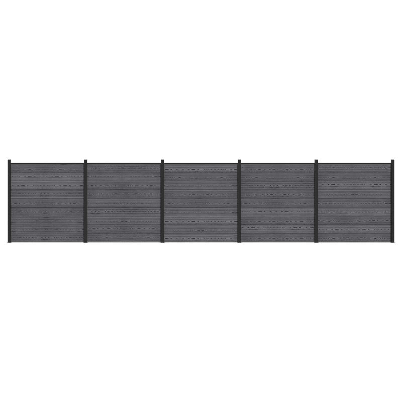 Fencing Kits Fencing with 5 Panel(s) Included, 186cm H x 872cm W, Grey