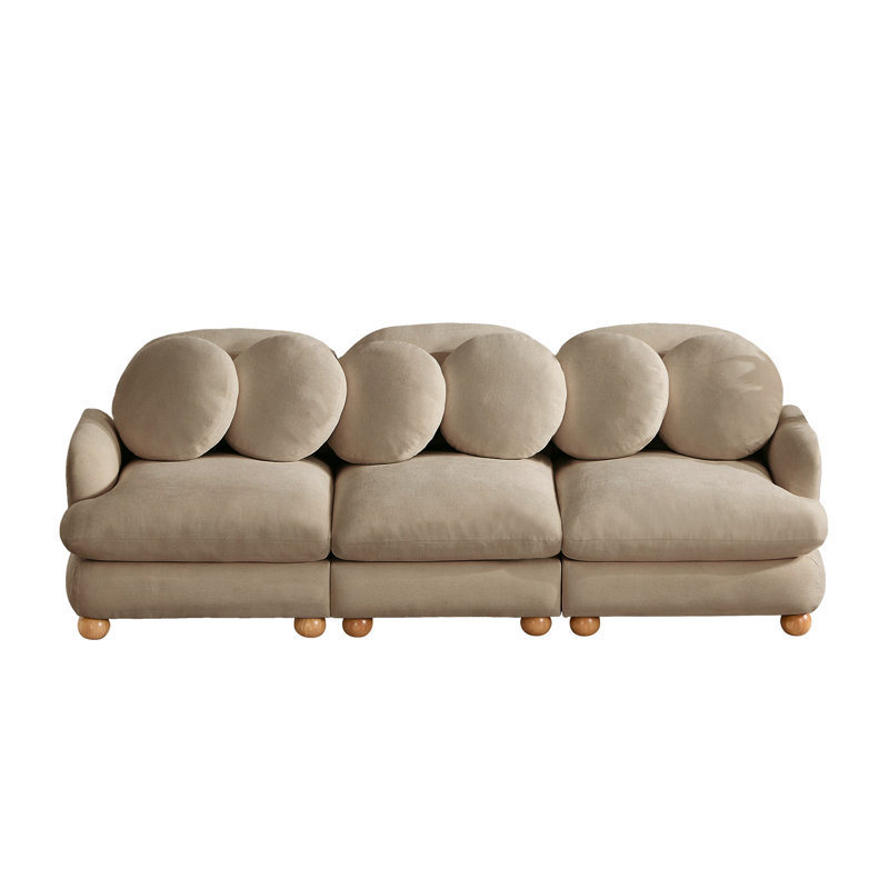 Canapé d'angle modulaire confortable, Chenille brun clair