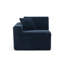 Fauteuil modulaire rembourré en fausse fourrure de lapin bleu marine rembourré sans assemblage requis-1040519990