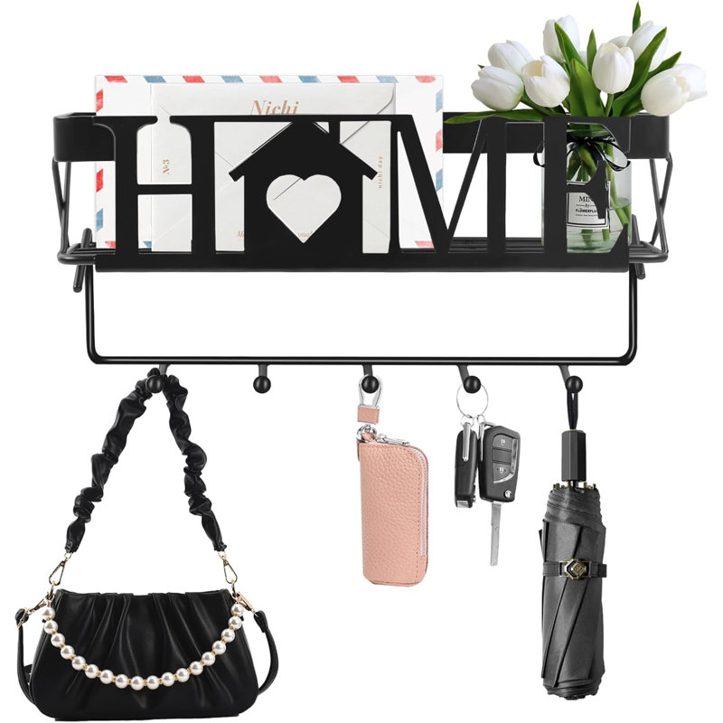 Reppert Metal Wall Organizer, Black