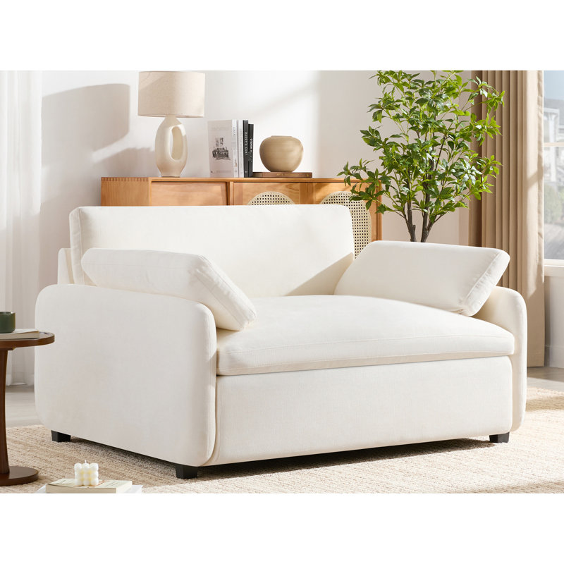 Chaise simple 50 * 43 "avec revêtement en chenille, siège profond et housses de coussin amovibles pour cadre d'appoint surdimensionné
