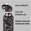 Gobelet en acier inoxydable BCBG Signature Sip Hydratation avec couvercle rabattable et botte en silicone-131431834
