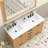 60" Quartz Bathroom Vanity Top With Double Rectangular Undermount Sinks And 4" Backsplash