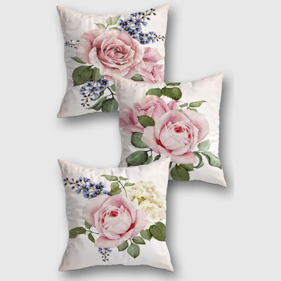 Floral Reversible Pillow Cover