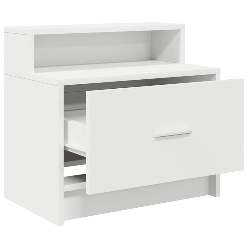 Asira 51cm W Manufactured Wood Bedside Table, Set of 2, White