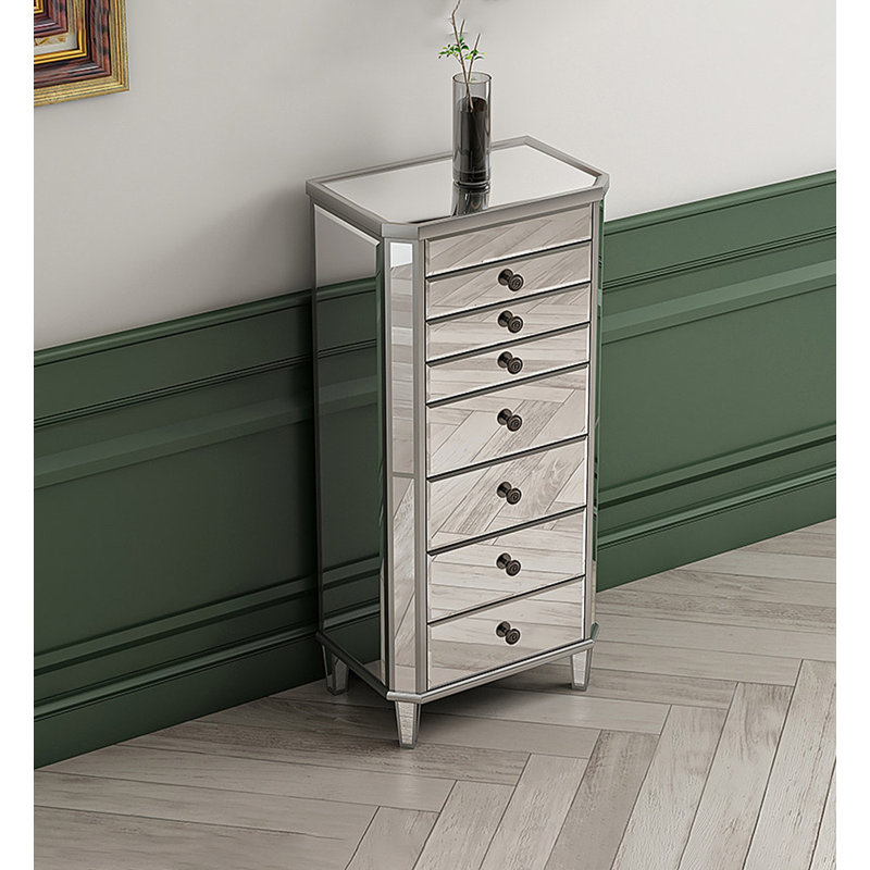18.11'' Wide Solid Wood Jewelry Armoire
