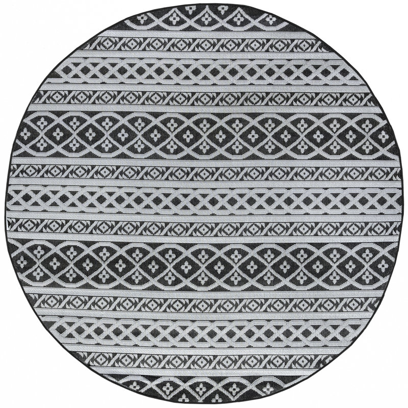 Tapis gris anthracite Campbelltown, Rond 8 pi
