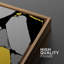 " Yellow, Grey & Black Stained Glass Effect Tiles Abstract Shapes Digital Art Modern Colourful "-1059098312