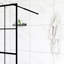 Écran de douche 34 po x 72 po, noir, verre trempé, installation stable, porte noire 34 po x 72 po, installation simple