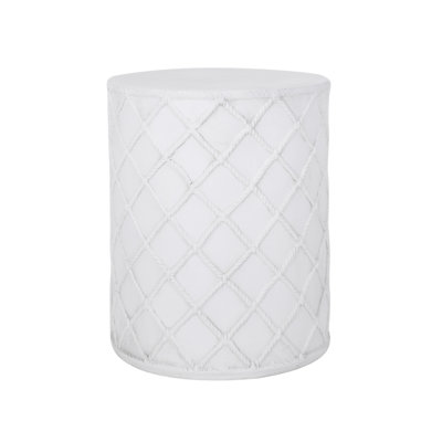 Round Concrete Outdoor Side Table , 15.25'' in. W 15.25'' in. D