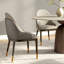 Ensemble de salle à manger 7 pièces 7 pièces en noyer foncé avec plateau gris 59 "et chaises rembourrées-778977489-778977490