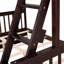 Platform Bunk Bed Twin-over-Full Sleeper with Under-Bed Storage Drawers, Solid Wood, Brown Finish