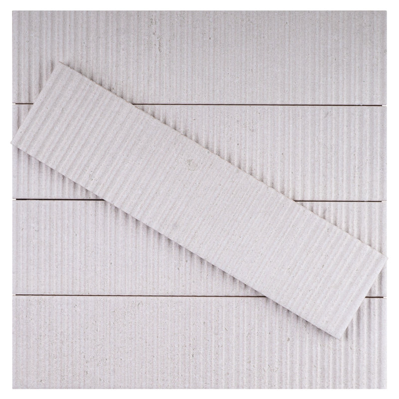 Carrelage mural en céramique mat 2,96 po x 11,82 po Globe, Blanc
