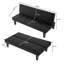 Canapé-lit convertible à futon, canapé-lit pliable en faux suède à 2 positions réglables à 5 positions pour le petit espace (noir)