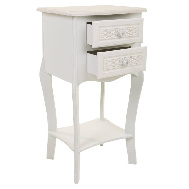 Glaze 38cm W Bedside Table