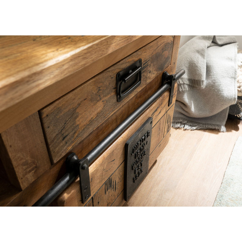 Railway Unfinished TV Stand for TVs up to 85"