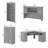 Huckins 4 Piece Computer Desk Office Set-194745367