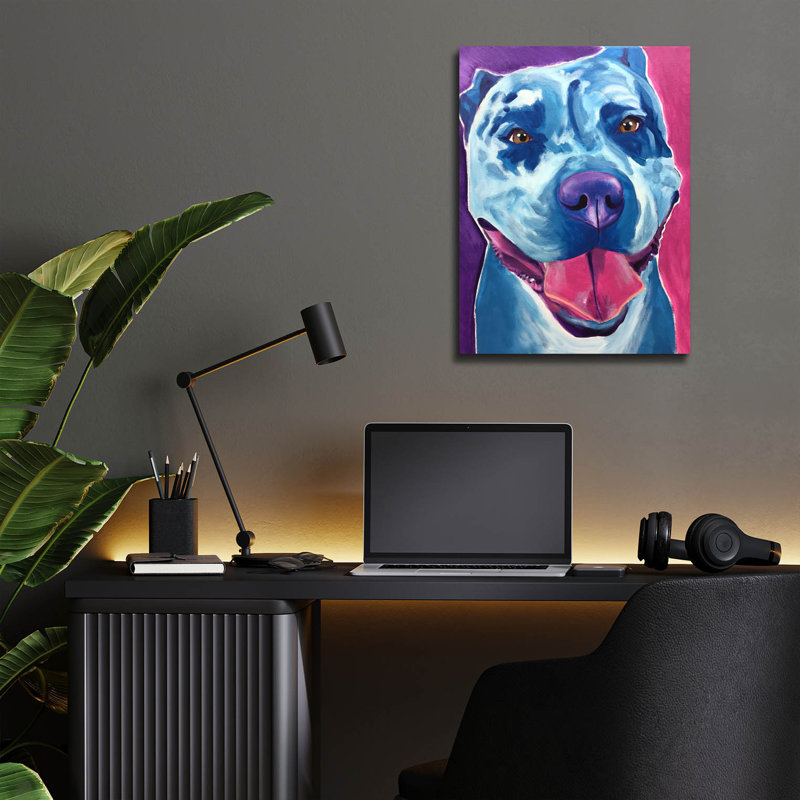 «Pit Bull - Merle» par Dawg Painter, H 16 po x l 12 po x P 0,13 po