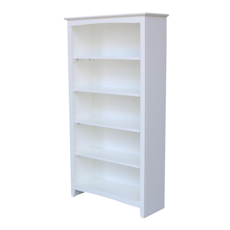 Aspatria Bookcase, (5 Shelves) 60" H x 32" W x 12" D, White