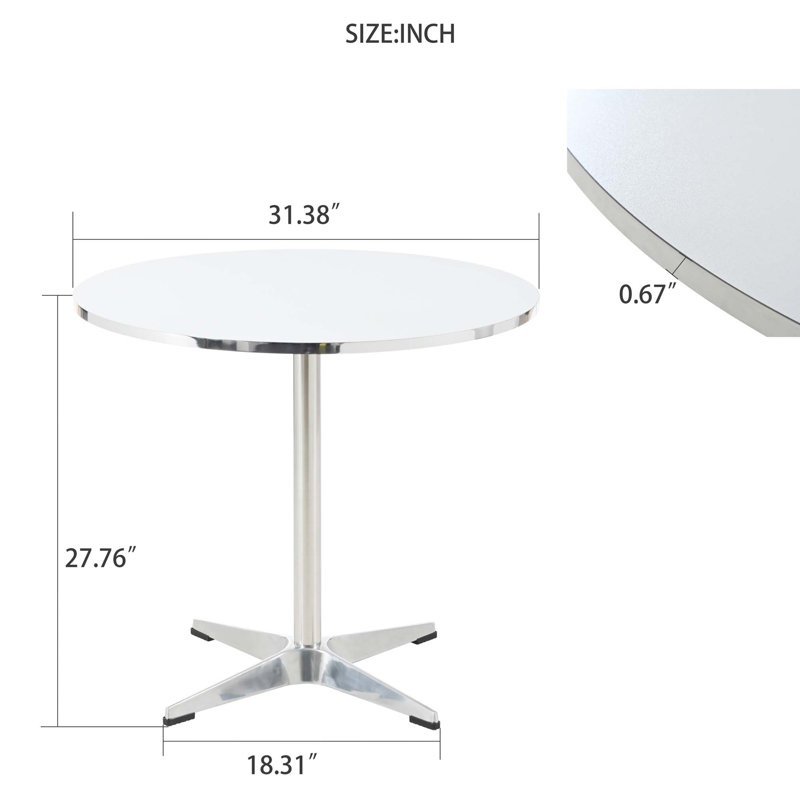 Modern Circular Dining Table And Small Tea Table, With A Minimalist Style
