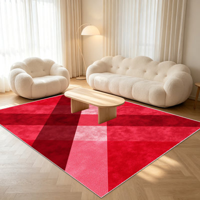 Tapis à motif géométrique 1PC pour le salon, doux et confortable, convient à toutes les saisons, facile à entretenir, tapis de sol intérieur lavable à la machine, convient à la chambre à coucher, à la salle à manger, au bureau, au couloir, au patio, à la maison, à la décoration extérieure.