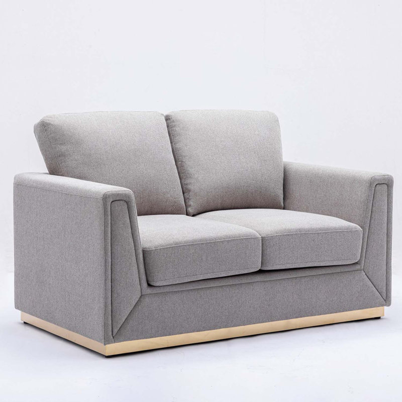 Causeuse Valin de 57 po, lin gris