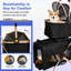 Poussette double pour chiens et chats, cadre pliable, sac de transport convertible 3-en-1, roues antichoc, système de frein, laisses de sécurité fixes pour animaux de compagnie de petite et moyenne taille dans les maisons multi-animaux-133962652